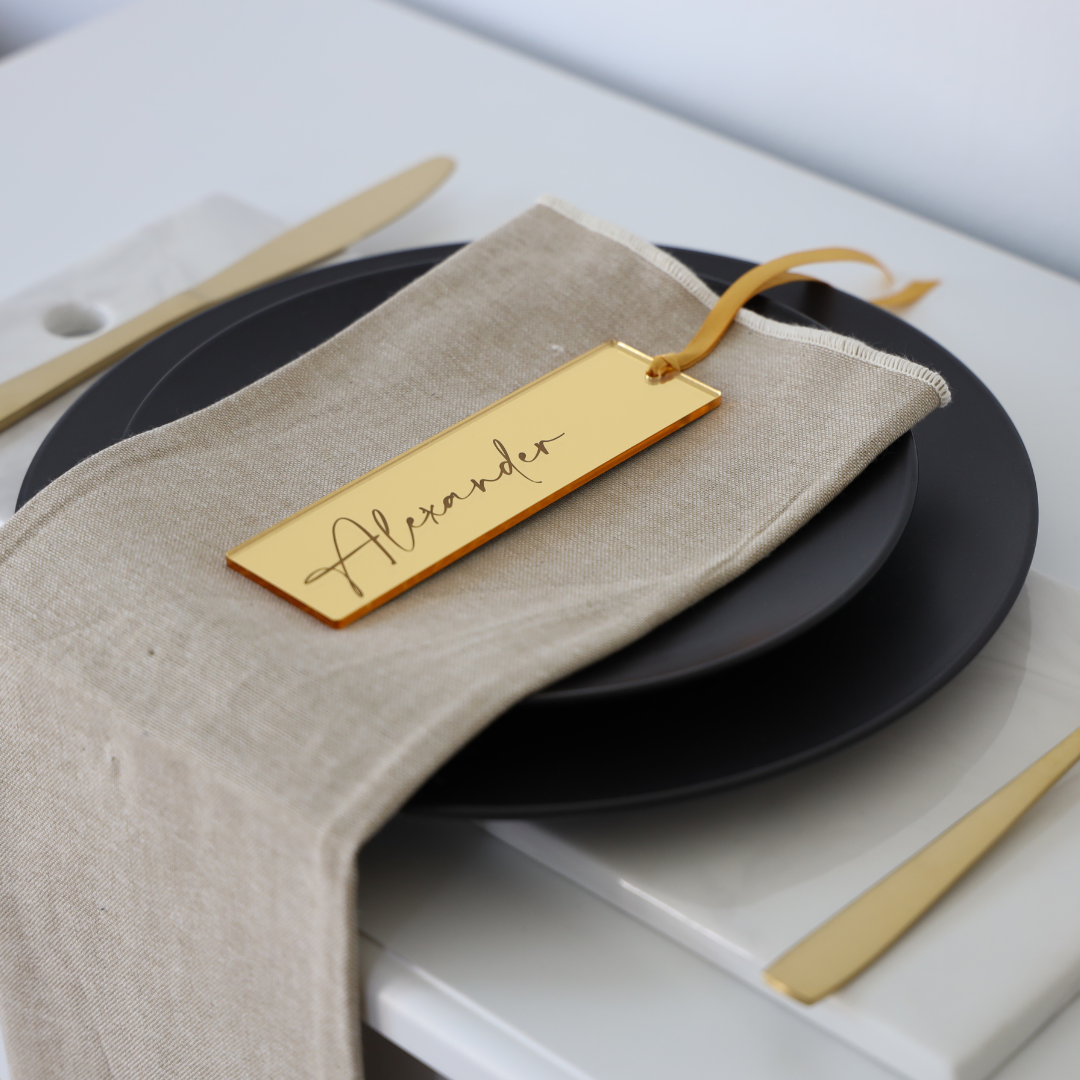 Personalised Engraved Bookmark Place Card