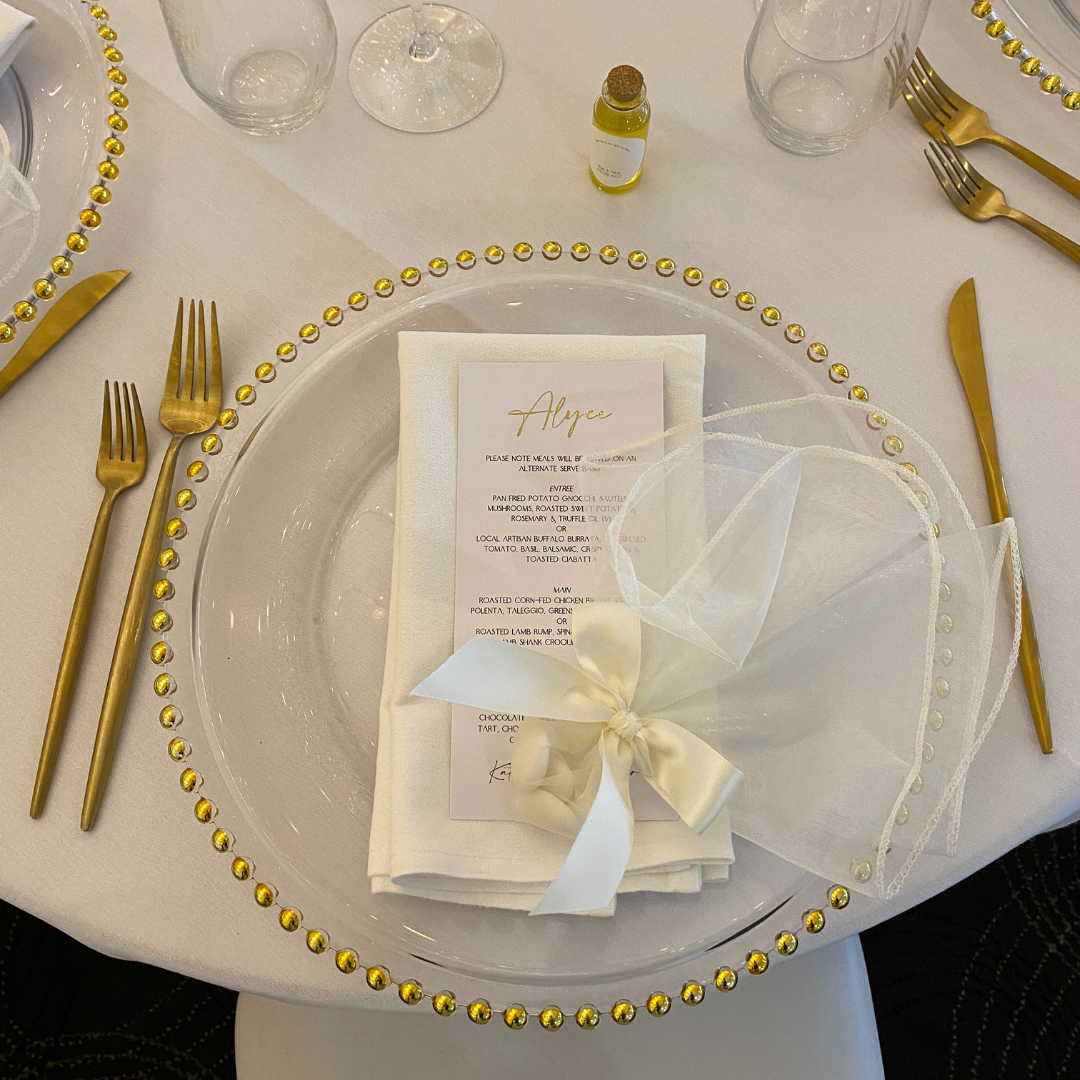 Personalised Wedding Menu with Foil