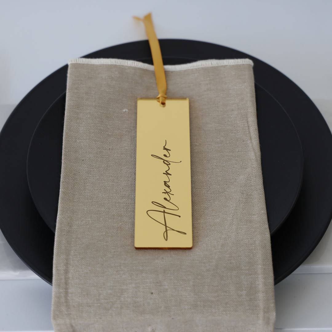 Personalised Engraved Bookmark Place Card