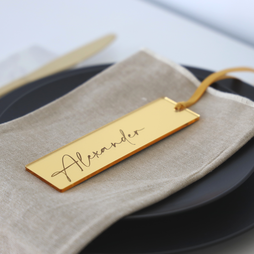 Personalised Engraved Bookmark Place Card