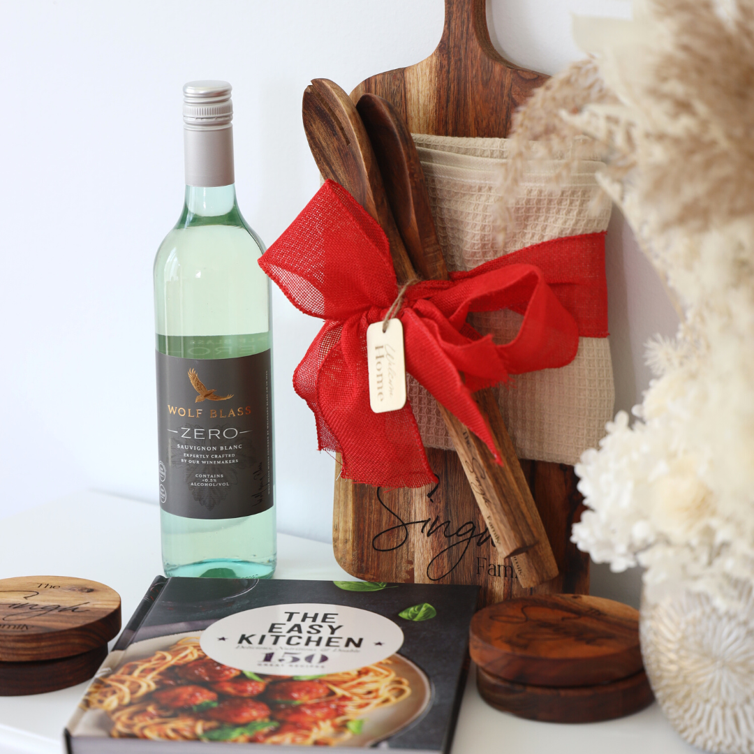 Natural Serving Board Deluxe Gift Set